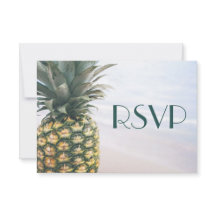 Hojas tropicales Boda hawaiana de piña RSVP
