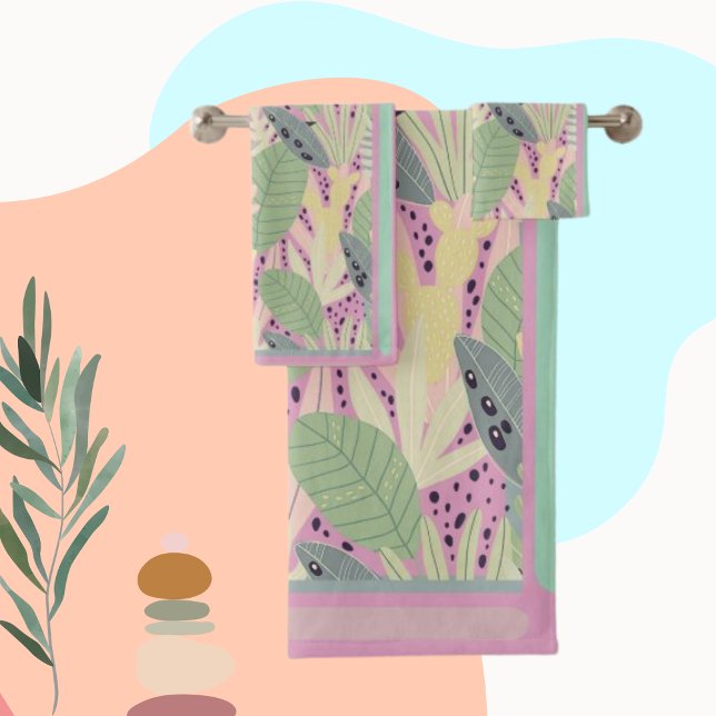 Hojas tropicales de colores Verde azulados, verdes (Subido por el creador)