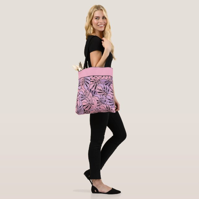 Hojas tropicales de la bolsa de la tote (Puesto)