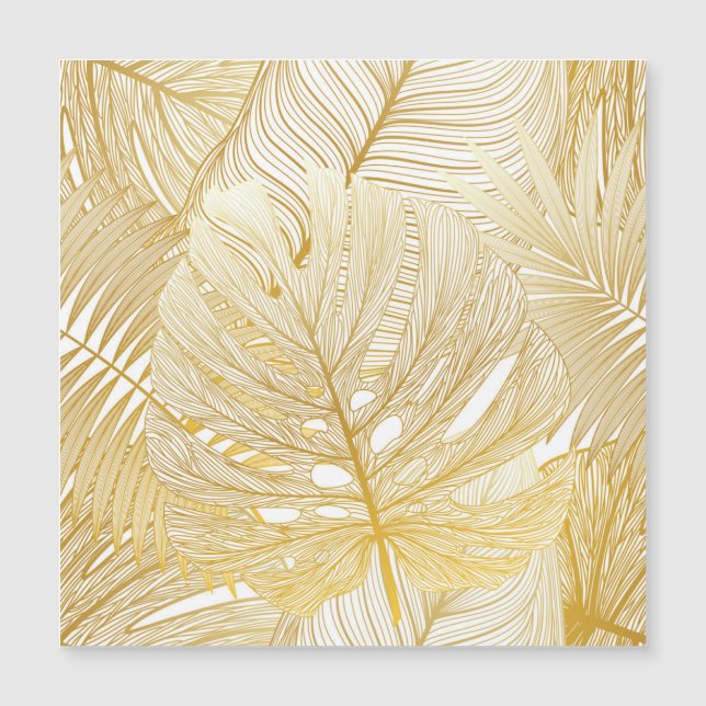 Hojas tropicales de palma: patrón vintage. (Anverso)