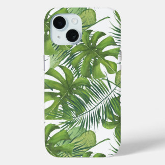 Hojas tropicales Funda del iPhone 15