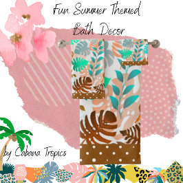 Hojas tropicales Verde azuladas, marrón, guarnició