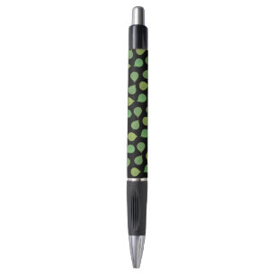 Hojas verdes de árbol de jade en bolígrafo de tint
