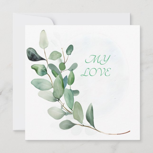 Hojas verdes de eucalipto (Anverso)