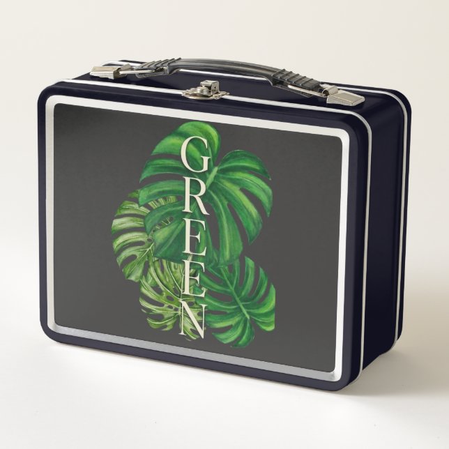 Hojas verdes de Monstera (Anverso)
