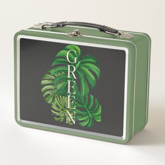Hojas verdes de Monstera (Anverso)