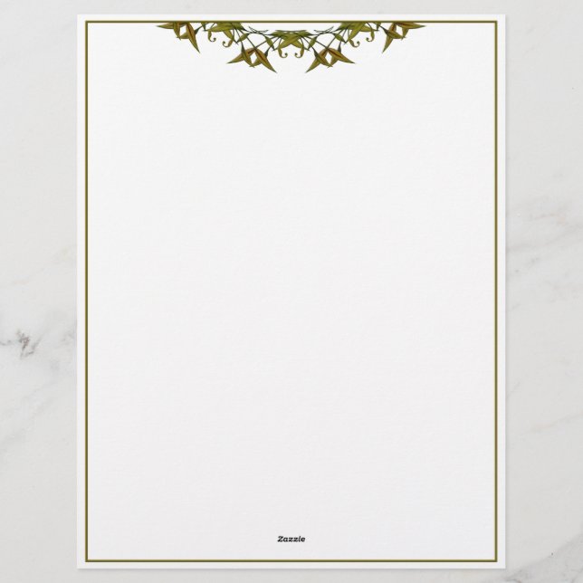 Hojas verdes elegantes (Reverso)