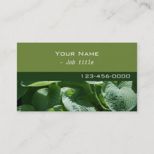 hojas verdes, naturaleza, tarjeta de visita contem