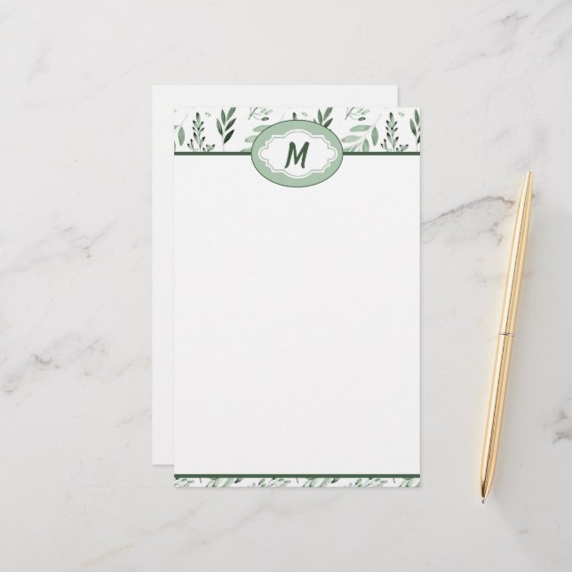 Hojas verdes personalizadas    (Anverso/Reverso In Situ)
