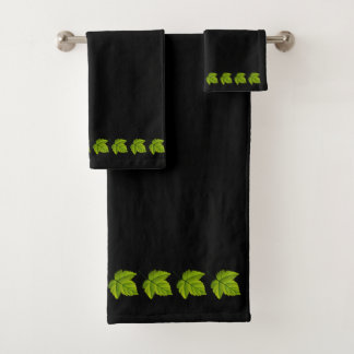 Hojas Verdes sobre Negro