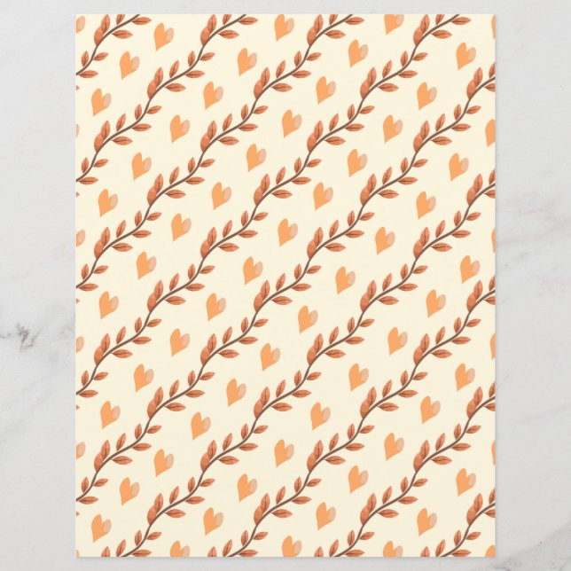 Hojas y corazones otoñales (Anverso)