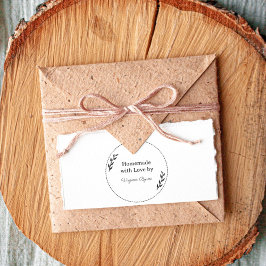 Hojas y flores caseras con sello de goma de amor