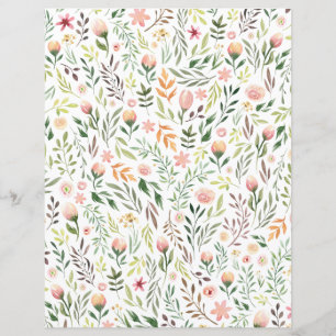 Hojas y flores de color bohemio