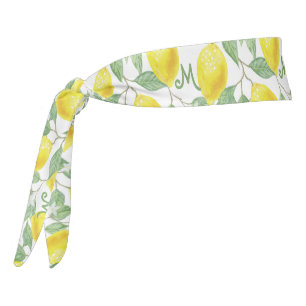 Hojas y flores de limón de vintage monogramo