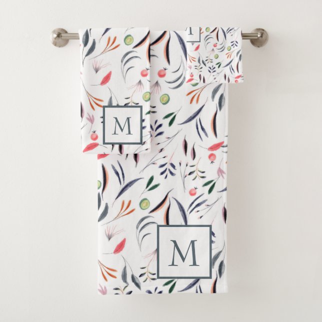 Hojas Y Plumas Monogramadas (In situ)