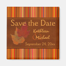 Hojas y rayas otoñales para salvar el imán de la f