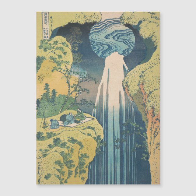 Hokusai Amida cae cascada (Anverso)