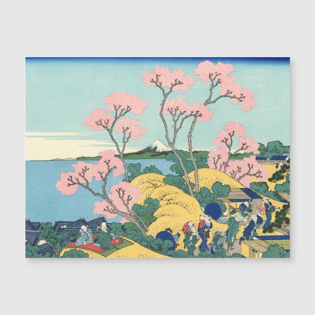 Hokusai Fuji de Gotenyama en el Tōkaidō en Shin (Anverso)