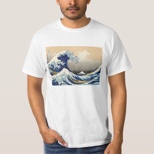 Hokusai la gran camiseta de la onda (Anverso)