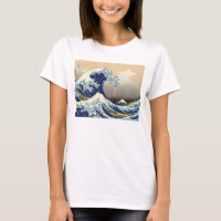 Hokusai la gran camiseta de la onda