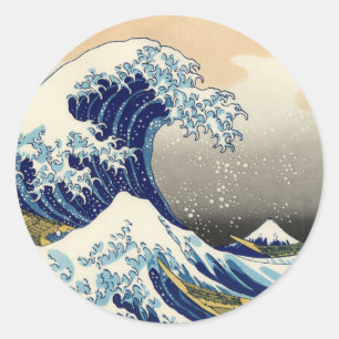 Hokusai los grandes pegatinas de la onda