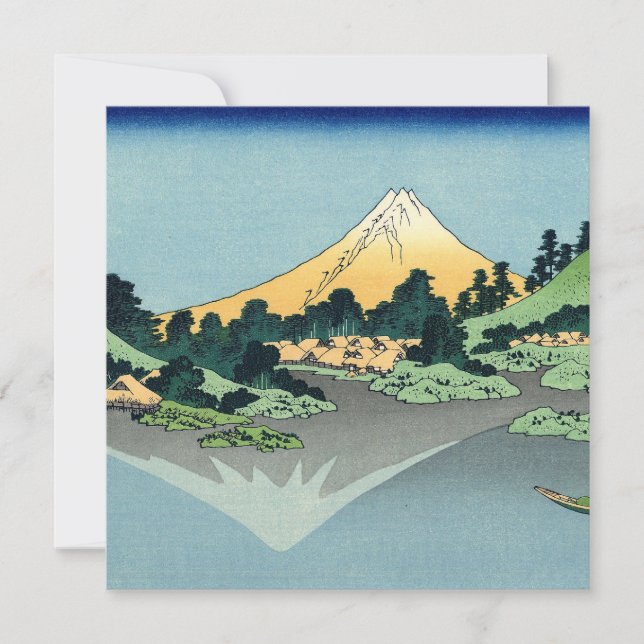 Hokusai Monte Fuji reflexiona en el lago Kawaguchi (Anverso)