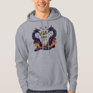 Hola 2026 Sudadera con capucha Dual Dragon Fire