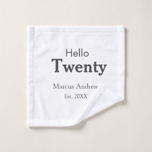 Hola 20 cumpleaños añadir nombre. Añadir un mínimo