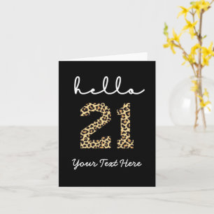 Hola 21   Tarjeta de cumpleaños 21 adorable con es