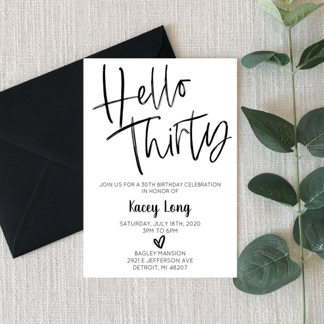 Hola 30.ª Invitación de cumpleaños (Subido por el creador)