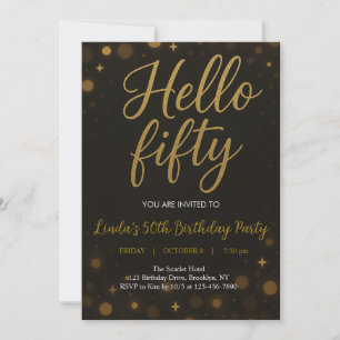 Hola 50.ª Invitación a la fiesta de cumpleaños
