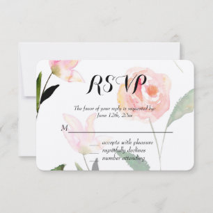 Hola acuarela hermosa RSVP floral