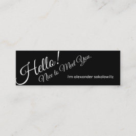 ¡Hola! ¡Agradable encontrarle! Tarjeta de visita