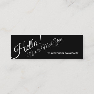 ¡Hola! ¡Agradable encontrarle! Tarjeta de visita