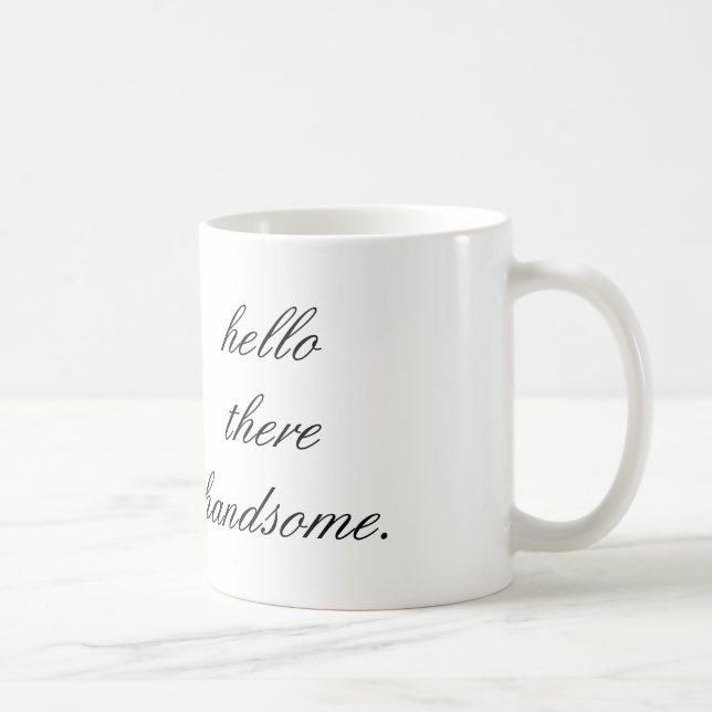 hola allí taza de café hermosa (Derecha)
