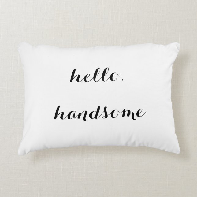 "Hola," almohada decorativa hermosa (Anverso)