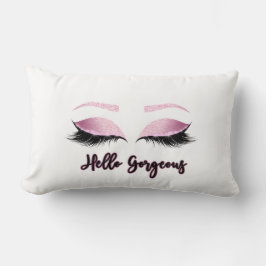 Hola almohada lumbar magnífica en acentos rosados