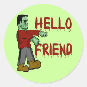 Hola amigo Frankenstein Halloween Pegatina