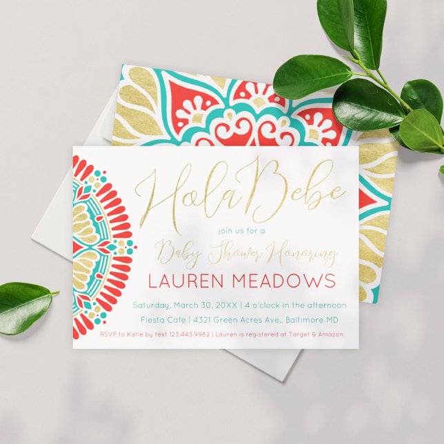 Hola Baby Fiesta Baby Shower Invitación (Subido por el creador)