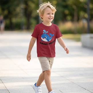 ¡Hola Ballena! Camiseta de ballena Caroon para niñ
