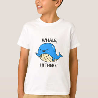 Hola ballena, niños camiseta básica