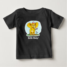 ¡Hola Bebé! – Camiseta de bebé de elefante lindo (