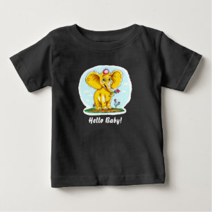 ¡Hola Bebé! – Camiseta de bebé de elefante lindo (