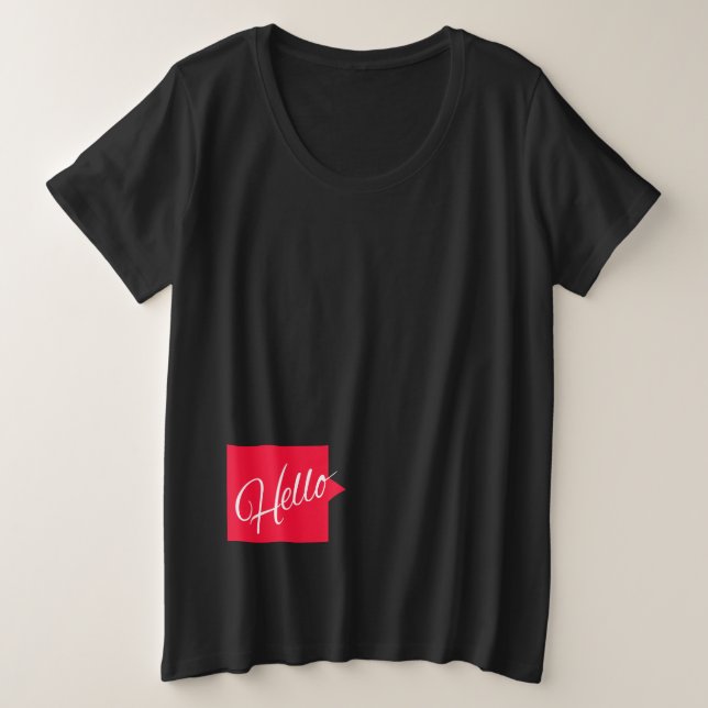 Hola, bebe, cita de citas de maternidad camiseta (Anverso del diseño)