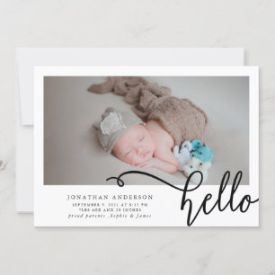 Hola bebé Invitación de Collage de fotos