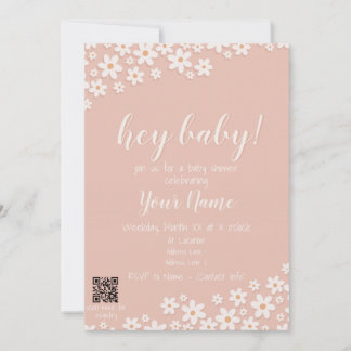 ¡Hola Bebé! Invitación para Baby Shower + Código Q