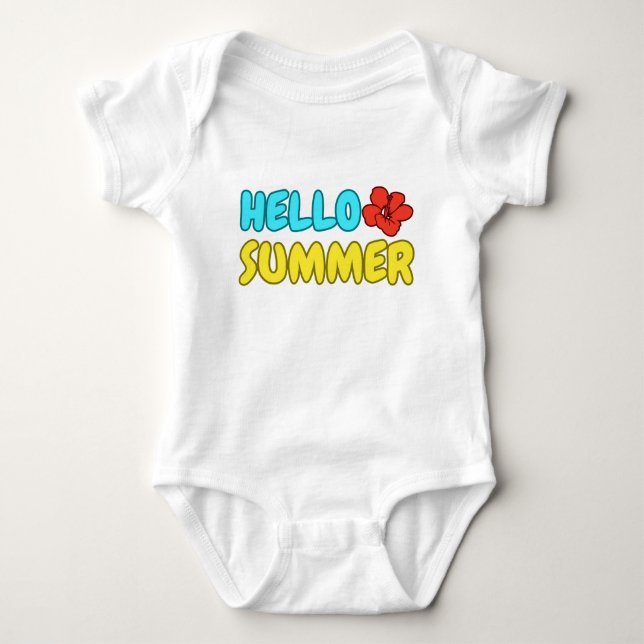 Hola Bebé Jersey Bodysuit de Verano  (Anverso)