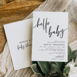 Hola Bebé Moderno Invitación Baby Shower Clásica