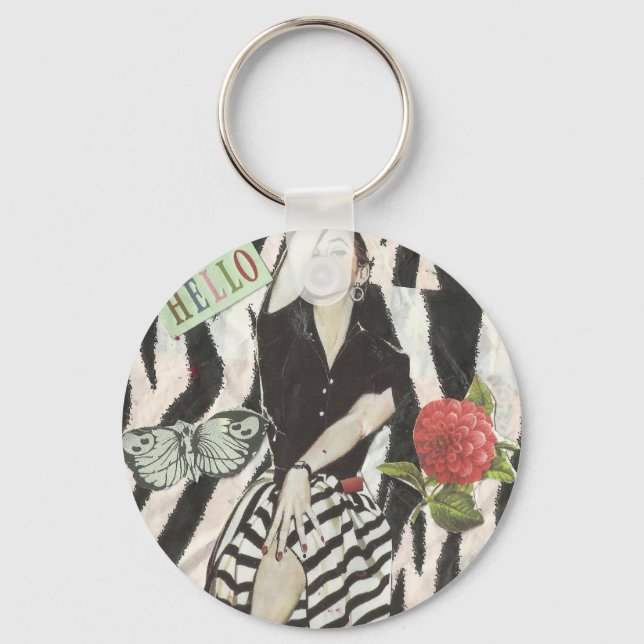 ¡Hola Bello B&W! Llavero (Anverso)