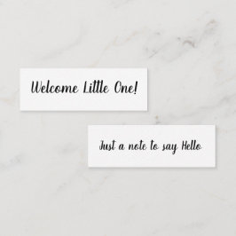Hola/Bienvenida Pequeña Mini tarjeta de visita